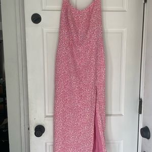 Abercrombie Pink Floral MIDI Dress